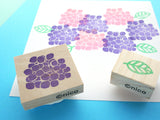 Hydrangea stamp, Flower invitation, Handmade stamp, Japanese rubber stamps