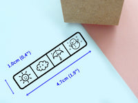 Hobonichi weather rubber stamp, Cute rubber stamps, Planner rubber stamps, Japanese rubber stamps