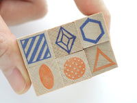 Hobonichi mini stamps set, Geometric pattern