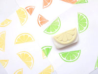 Lemon stamp, Half lemon, Kawaii stationery, Handmade rubber stamp, Japanese rubber stamps