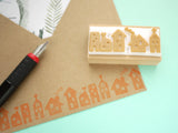 New home card, House rubber stamp, Lots of houses stamp, Cute decoration stamp, Japanese rubber stamps