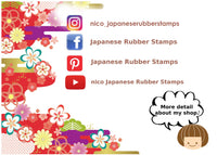 Chrysanthemum stamp Japanese Kamon symbol, Chrysanthemum rubber stamp, Flower decoration stamp, Japanese rubber stamp