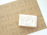 Homemade mixer stamp, Cooking tools rubber stamp, Japanese rubber stamps, Unique rubber stamp