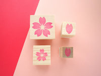 Cherry blossom and petal stamps (Big and Small), Cherry blossom stamp, Flower stamp, Japanese rubber stamp