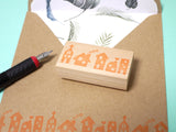 New home card, House rubber stamp, Lots of houses stamp, Cute decoration stamp, Japanese rubber stamps