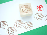 Baby wild boar rubber stamp, Japanese rubber stamps, Animal rubber stamps, Baby rubber stamp