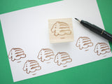 Baby wild boar rubber stamp, Japanese rubber stamps, Animal rubber stamps, Baby rubber stamp