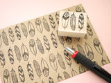 Boho feather wedding decoration stamp, Wedding rubber stamp, Cute rubber stamp, Japanese rubber stamp