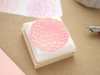 Dahlia flower stamp, Wedding rubber stamp, Flower decoration stamp, Wedding invitation stamp