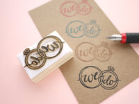 Wedding rubber stamp, We do invitation stamp, Invitation decoration, Wedding stamp