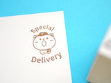 【Made to order】Special delivery stamp, Postman cat, Snail mail lover, Cat rubber stamp, Japanese rubber stamps