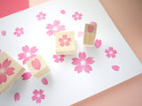 Cherry blossom and petal stamps (Big and Small), Cherry blossom stamp, Flower stamp, Japanese rubber stamp