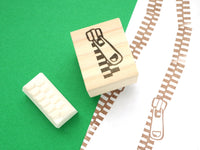 Funny zipper stamps, Unique stationery, Japanese rubber stamps, Hobonichi decoration stamp