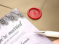 Sealing Wax stamp, Wedding Invitations, Initial stamp, Custom rubber stamps wedding, Personalized stamp