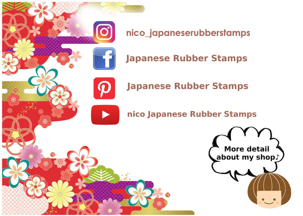 Personalized wedding stamp, Wreath initial wedding stamp, Wedding invi –  Japanese Rubber Stamps