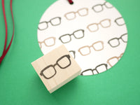 Fashion glasses rubber stamp, Unique rubber stamp, Japanese rubber stamp, Hobonichi rubber stamps