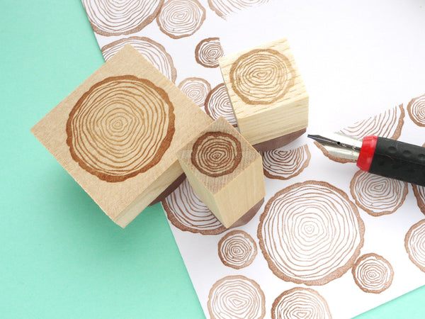 Tree ring invitation, Stump rubber stamp, Wedding rubber stamp, Unique decoration stamp, Japanese rubber stamps