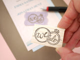 Wedding rubber stamp, We do invitation stamp, Invitation decoration, Wedding stamp