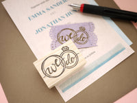 Wedding rubber stamp, We do invitation stamp, Invitation decoration, Wedding stamp