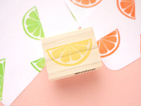 Lemon stamp, Half lemon, Kawaii stationery, Handmade rubber stamp, Japanese rubber stamps