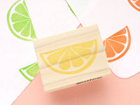 Lemon stamp, Half lemon, Kawaii stationery, Handmade rubber stamp, Japanese rubber stamps