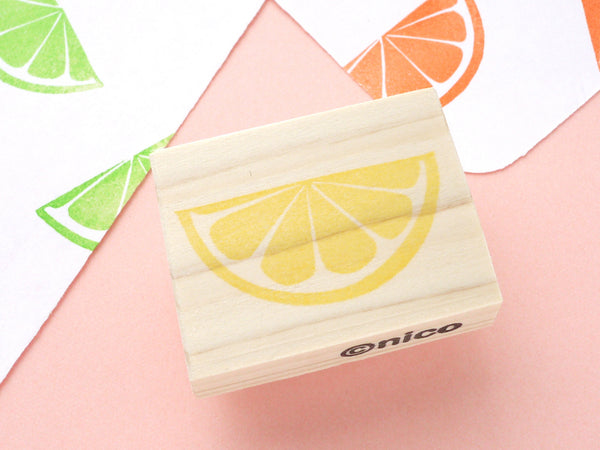 Lemon stamp, Half lemon, Kawaii stationery, Handmade rubber stamp, Japanese rubber stamps