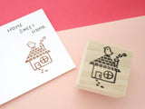 Home sweet home, House rubber stamp, New home rubber stamp, Japanese rubber stamps