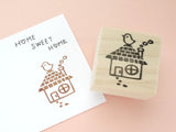 Home sweet home, House rubber stamp, New home rubber stamp, Japanese rubber stamps