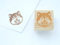 Shiba inu rubber stamp, Japanese dog, Dog lover gift idea, Oyaji shiba rubber stamp