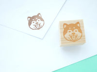 Shiba inu rubber stamp, Japanese dog, Dog lover gift idea, Oyaji shiba rubber stamp