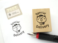 【Made to order】Special delivery stamp, Postman cat, Snail mail lover, Cat rubber stamp, Japanese rubber stamps