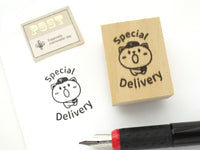 【Made to order】Special delivery stamp, Postman cat, Snail mail lover, Cat rubber stamp, Japanese rubber stamps