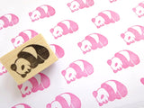 Baby panda adorable stamp