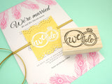 Wedding rubber stamp, We do invitation stamp, Invitation decoration, Wedding stamp