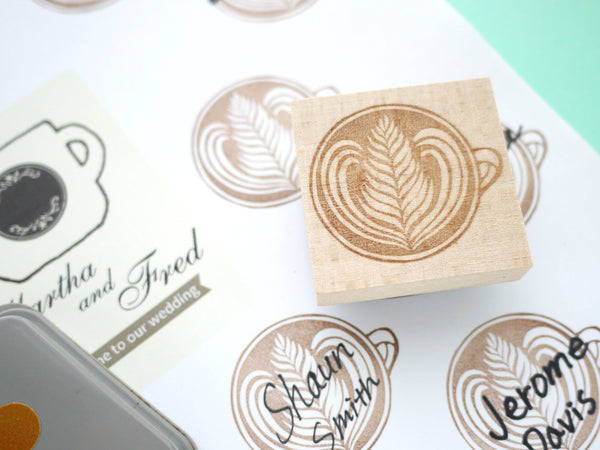Latte art stamp, Wedding tree idea, Coffee lover, Coffee stamp
