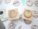 Coffee wedding latte art stamp, Japanese rubber stamp, Coffee rubber stamp