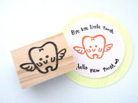 Tooth fairy stamp, Baby invitations, Kawaii rubber stamp, Handmade rubber stamp, Japanese rubber stamps