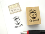 【Made to order】Special delivery stamp, Postman cat, Snail mail lover, Cat rubber stamp, Japanese rubber stamps