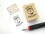 【Made to order】Special delivery stamp, Postman cat, Snail mail lover, Cat rubber stamp, Japanese rubber stamps