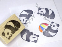 Baby panda adorable stamp