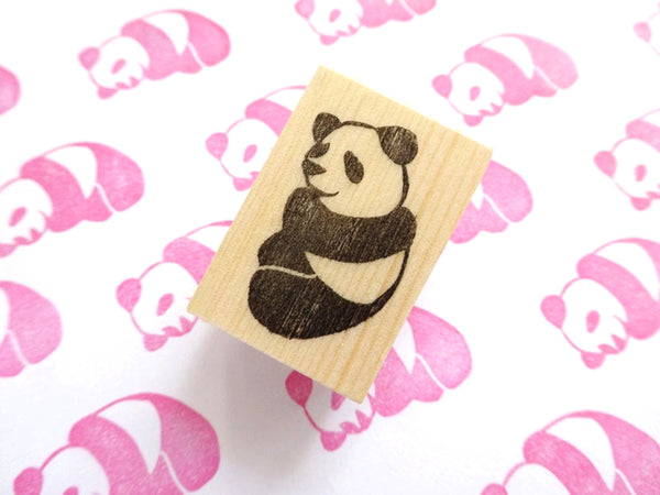 Baby panda adorable stamp