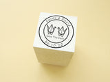 Origami crane postage stamp style, Personalized stamp wedding, Wedding stamp, Japanese rubber stamp