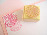 Dahlia flower invitation stamp, Flower rubber stamp, Wedding rubber stamp, Flower decoration