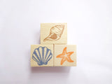 Seashell rubber stamps, Beach wedding decoration, Handmade rubber stamp, Summer decoration stamps, Japanese rubber stamps