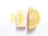 Lemon stamp, Half lemon, Kawaii stationery, Handmade rubber stamp, Japanese rubber stamps