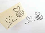 Honeybee rubber stamp, Baby shower invitations, Wedding stamp, Wedding bee rubber stamp, Personalized wedding stamp