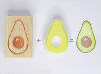 Avocado decoration handmade stamp, Japanese rubber stamps, Unique rubber stamps