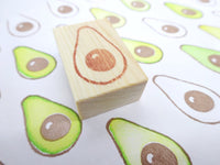 Avocado decoration handmade stamp, Japanese rubber stamps, Unique rubber stamps