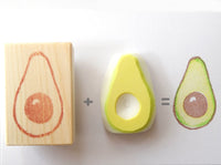 Avocado decoration handmade stamp, Japanese rubber stamps, Unique rubber stamps