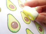 Avocado decoration handmade stamp, Japanese rubber stamps, Unique rubber stamps